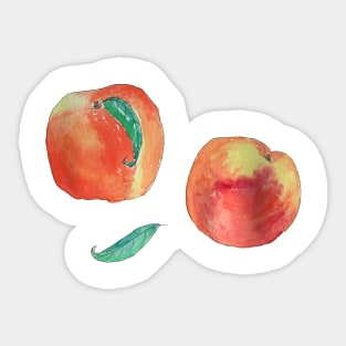 Watercolor Peaches Sticker